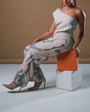 Floral Pants - Sage Green