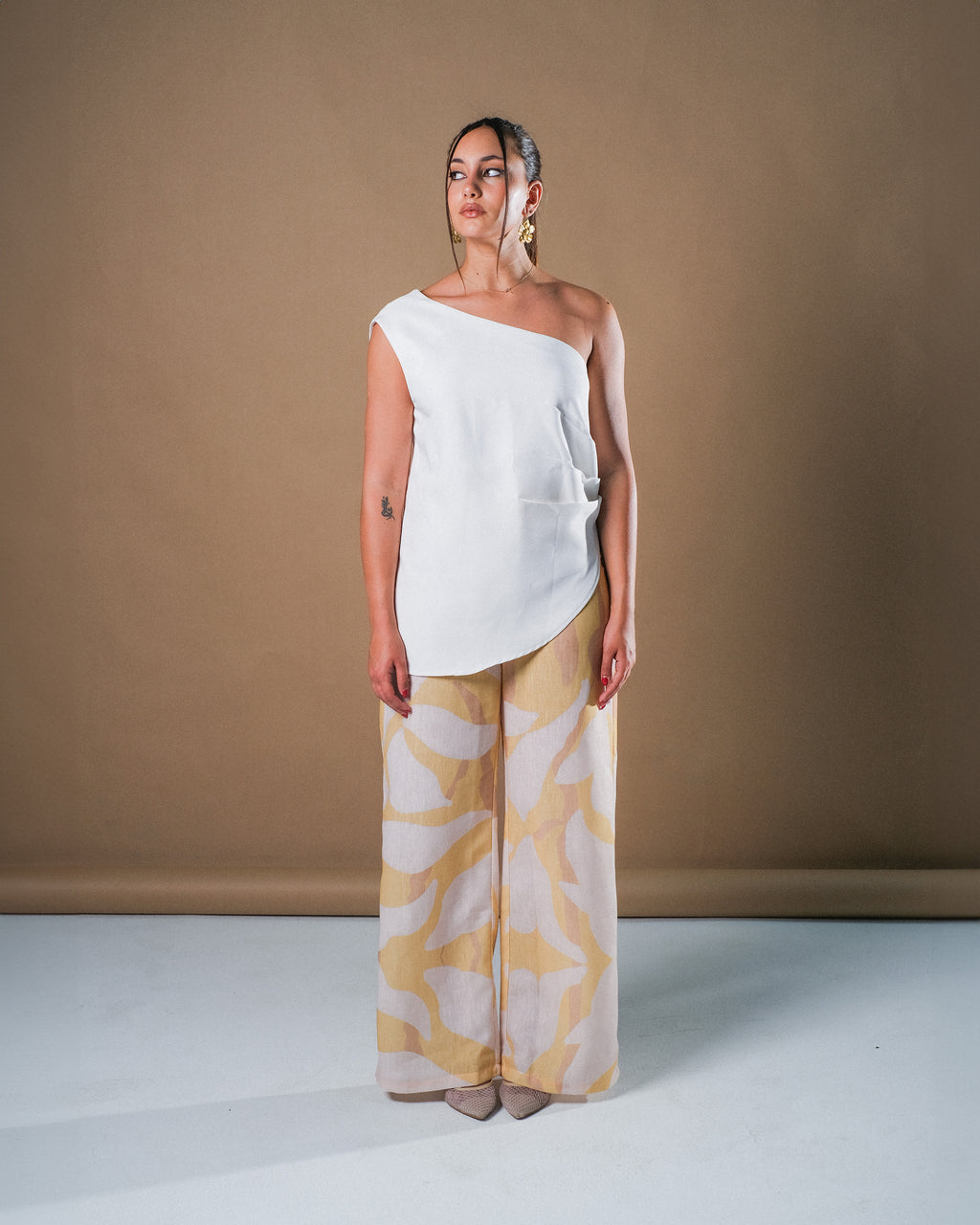 Floral Pants - Butter Yellow