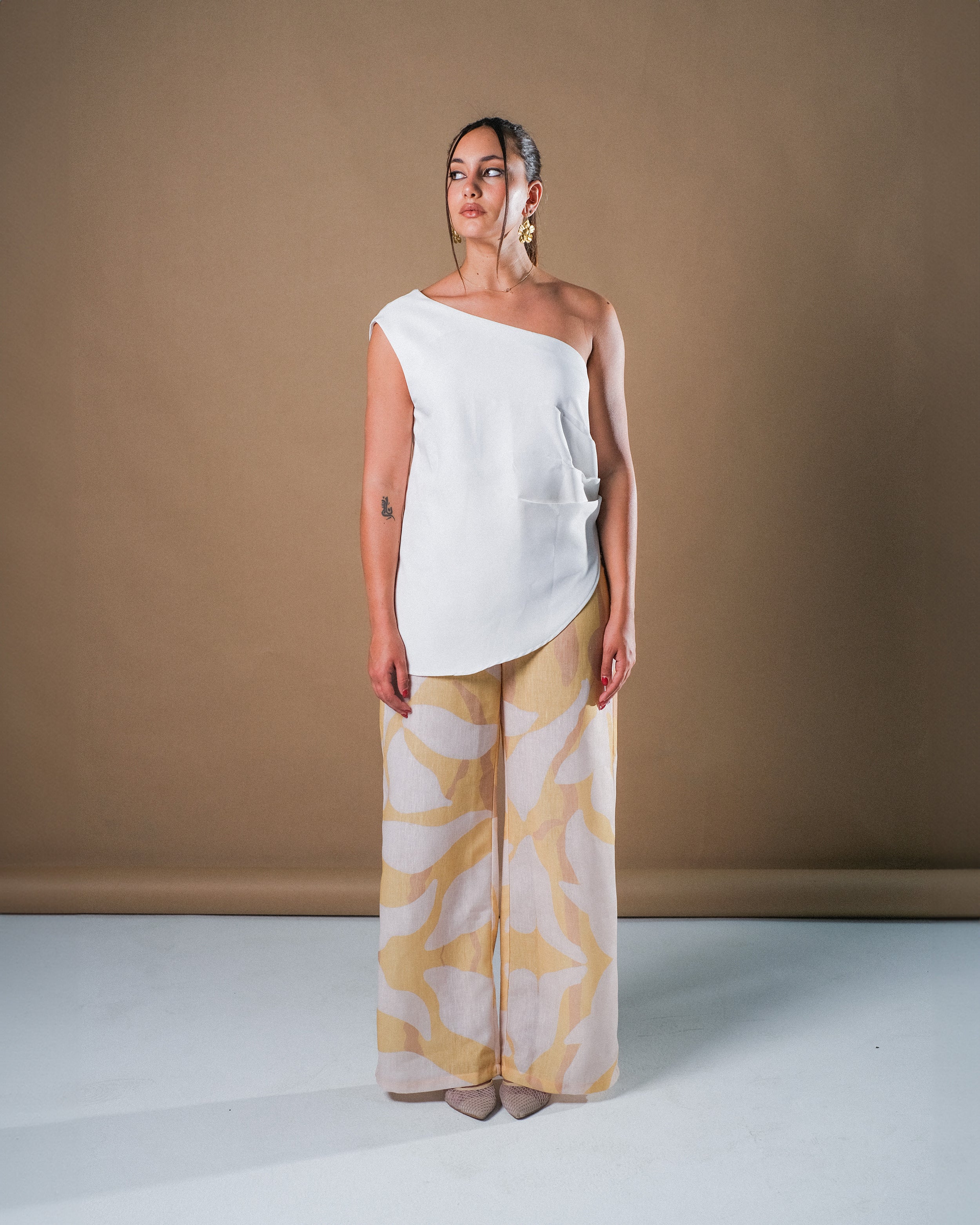 Floral Pants - Butter Yellow