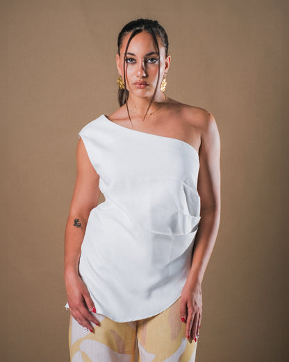 One Shoulder Top - Off-White