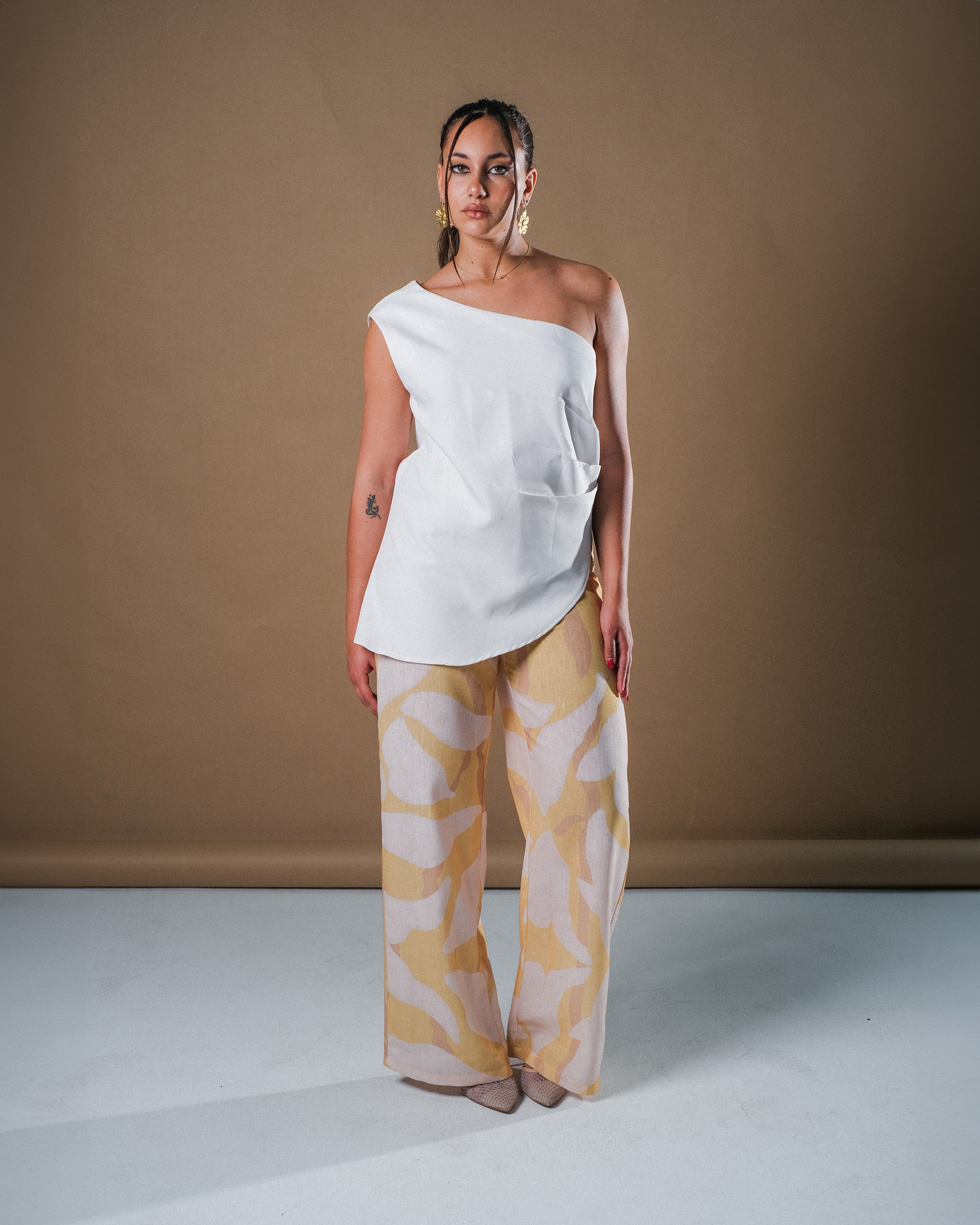 Floral Pants - Butter Yellow