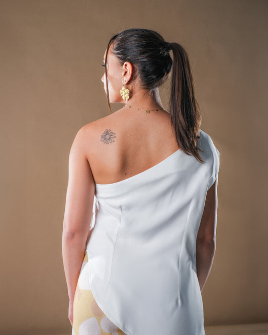 One Shoulder Top - Off-White