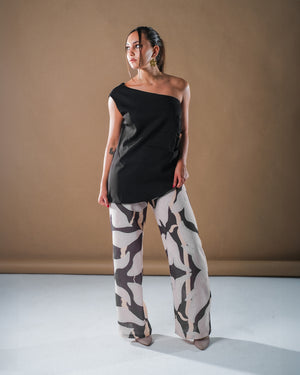 Floral Pants - Black
