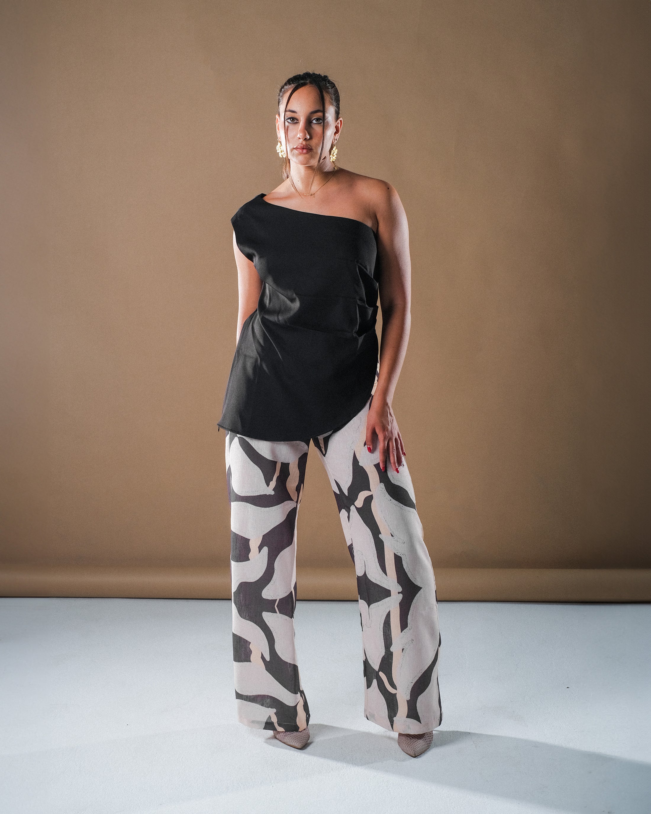 Floral Pants - Black