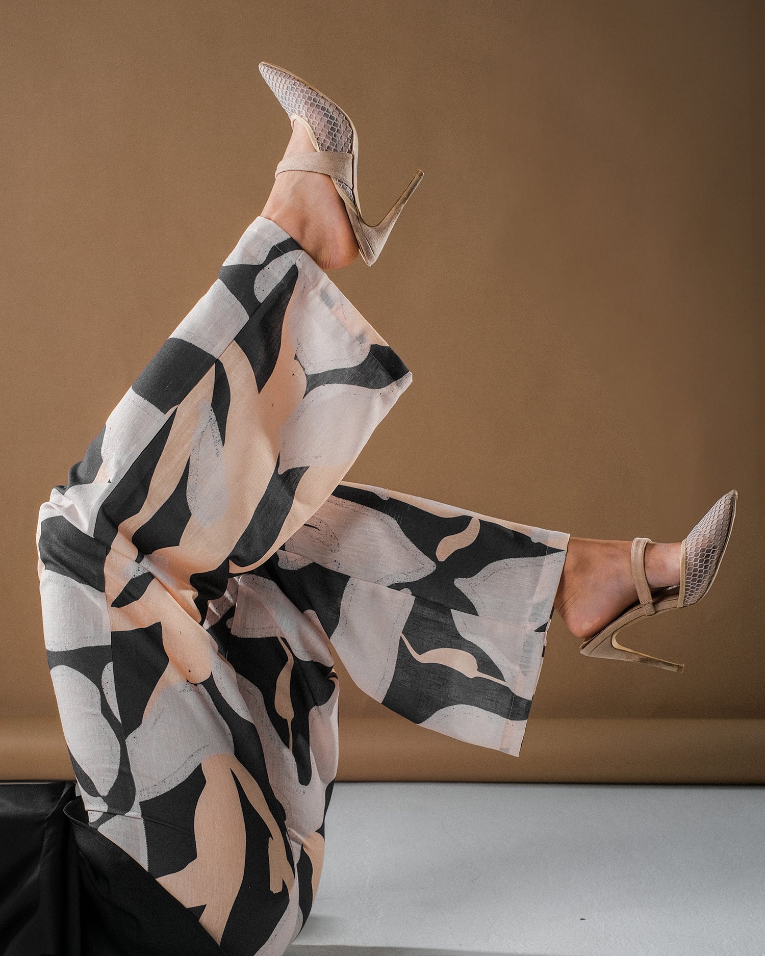 Floral Pants - Black