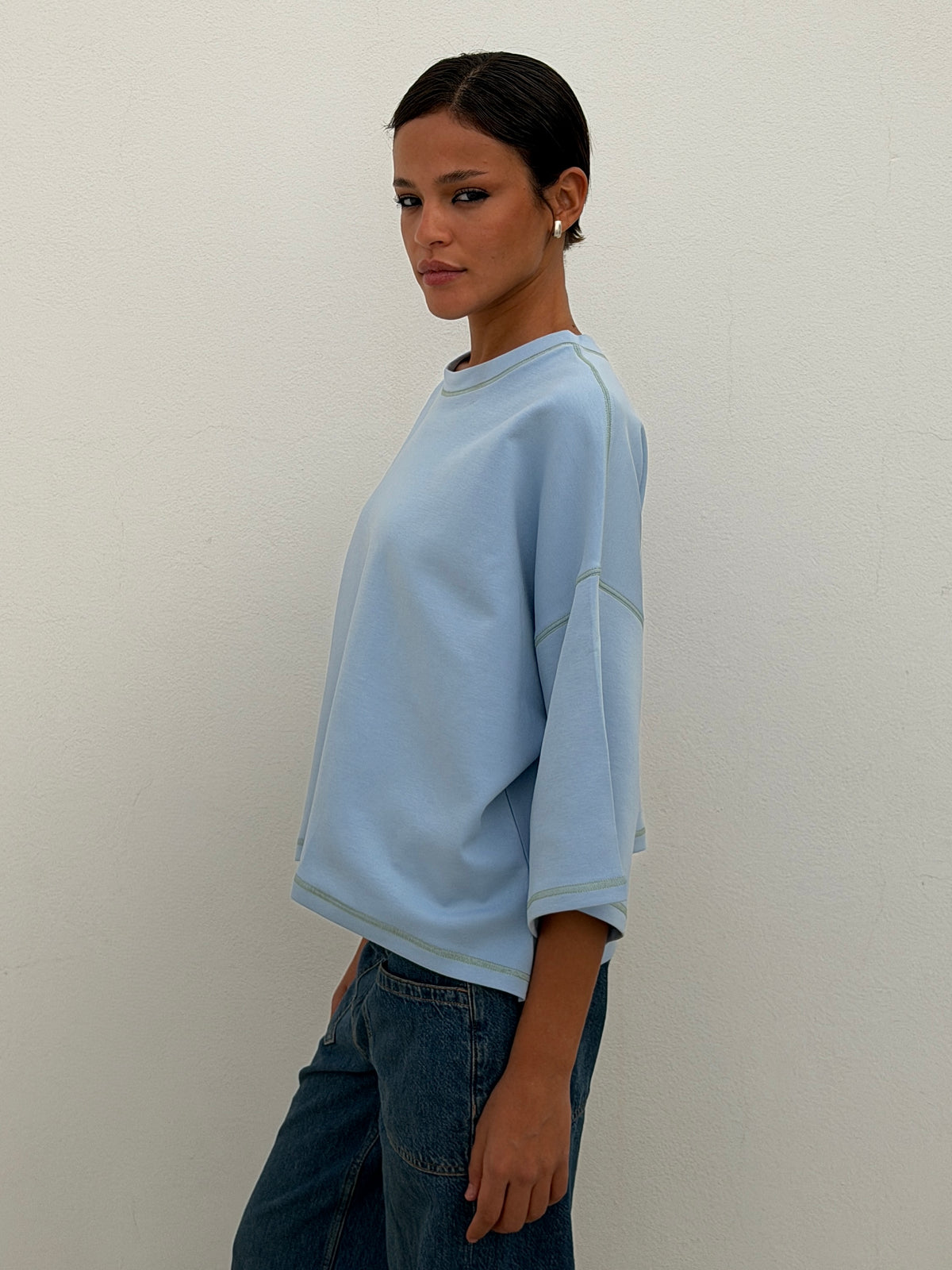 On The Go Tee - Light Blue