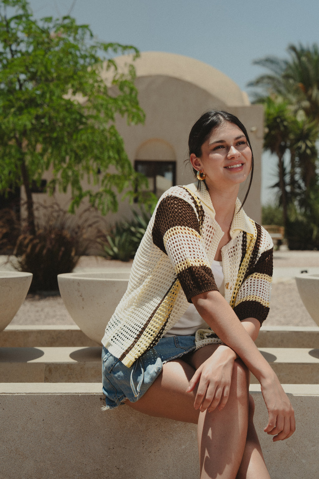 Multicolor crochet shirt