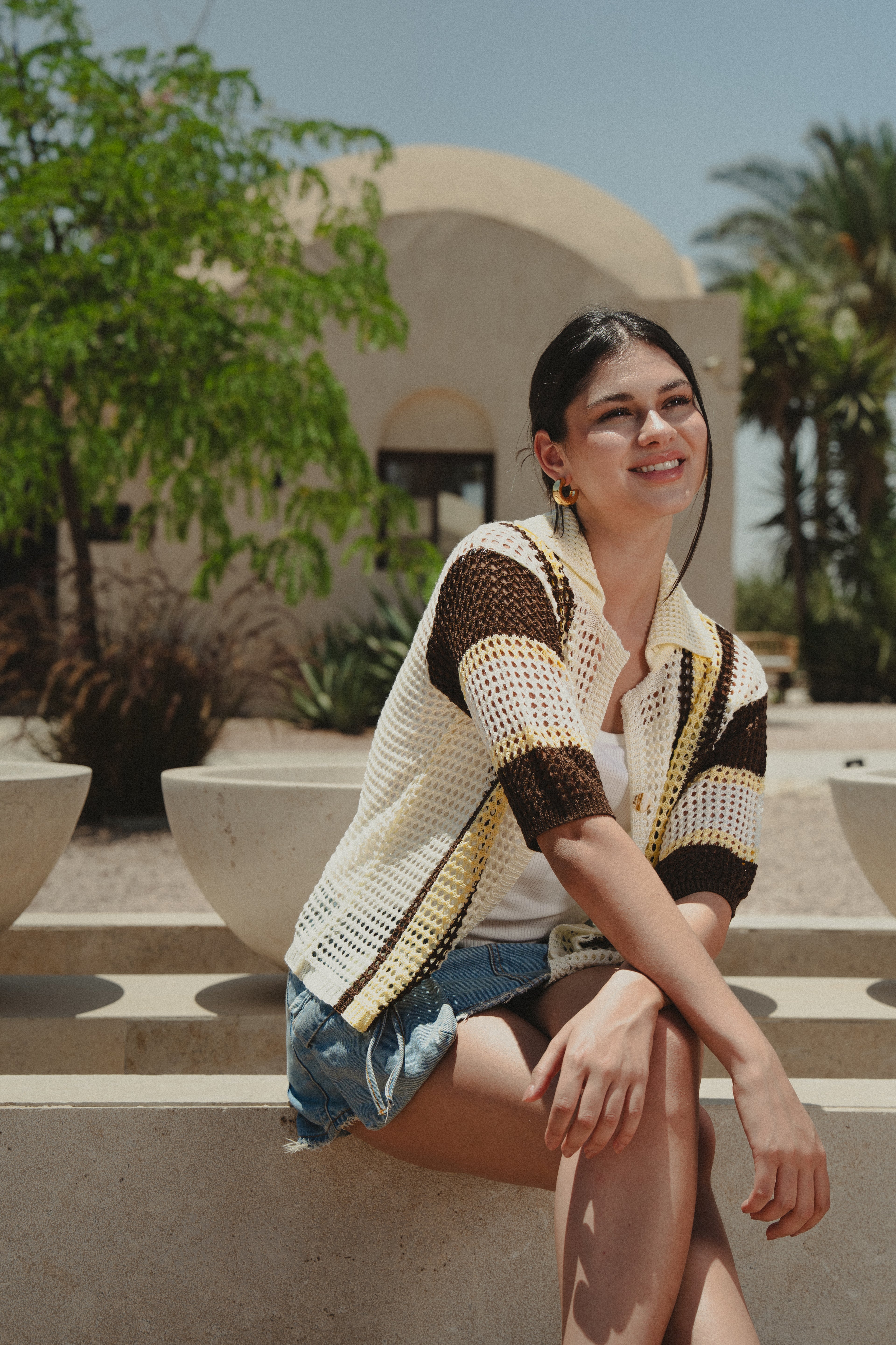 Multicolor crochet shirt