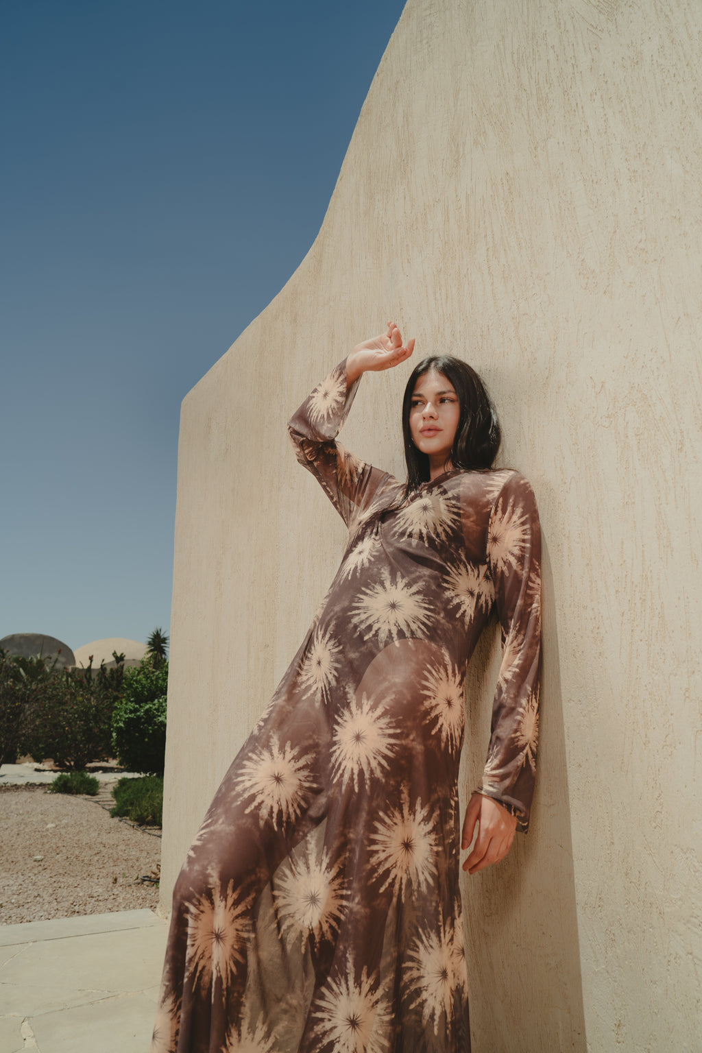Sunny mesh coverup - Brown