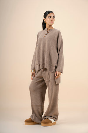 Laid-Back Knit Set - Toffee