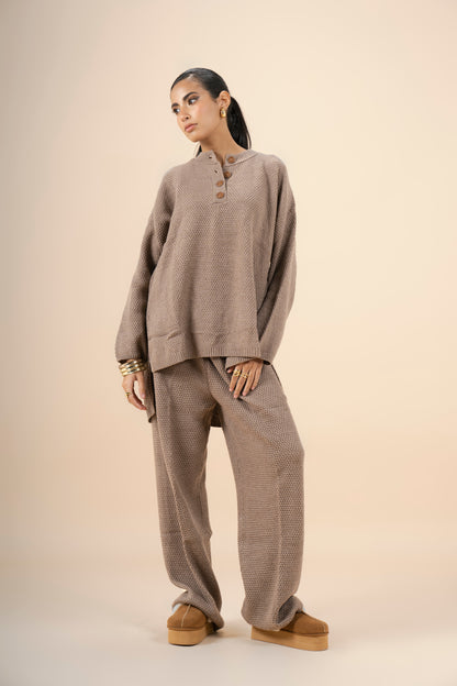 Laid-Back Knit Set - Toffee