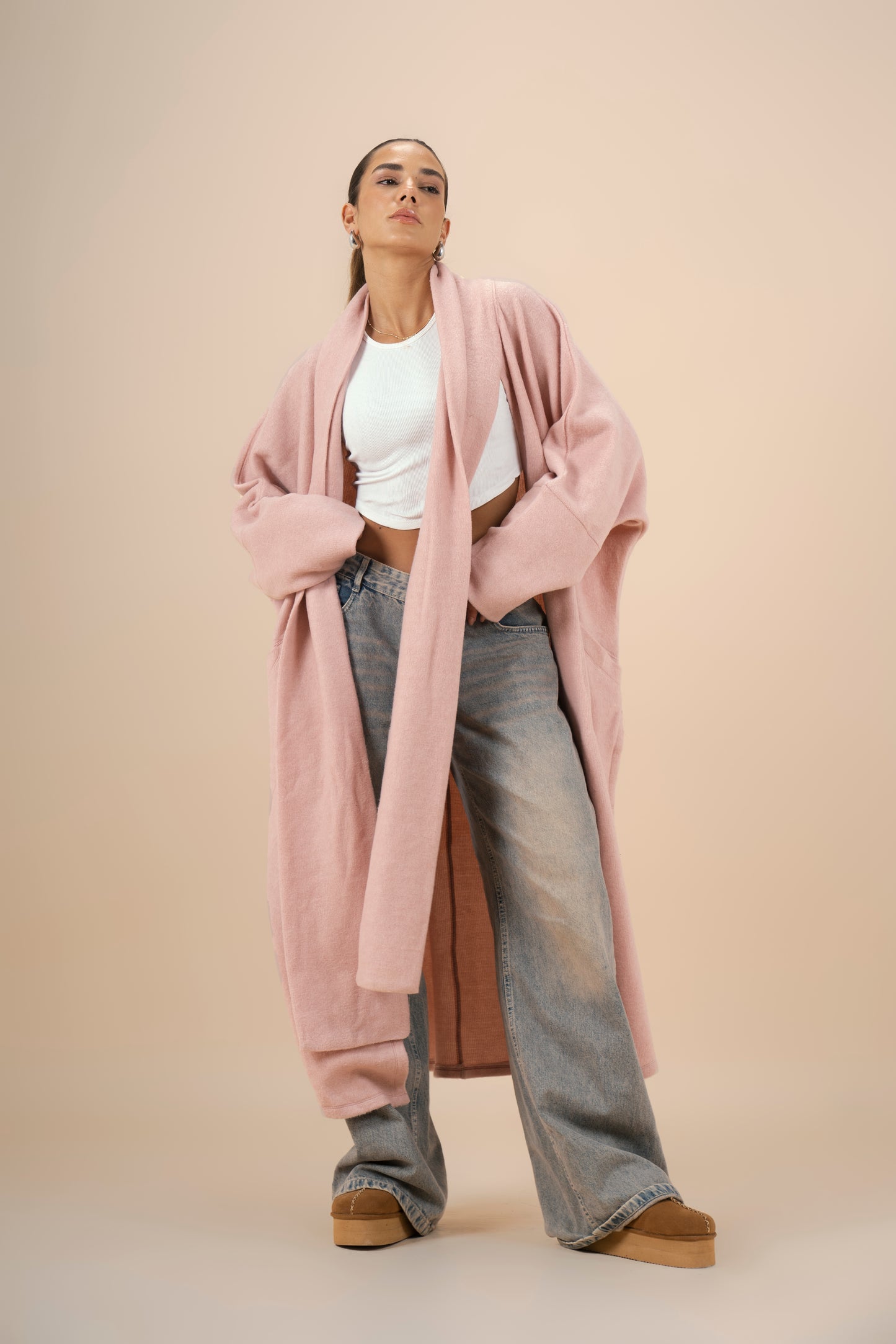 Simply Cozy Kimono - Pink