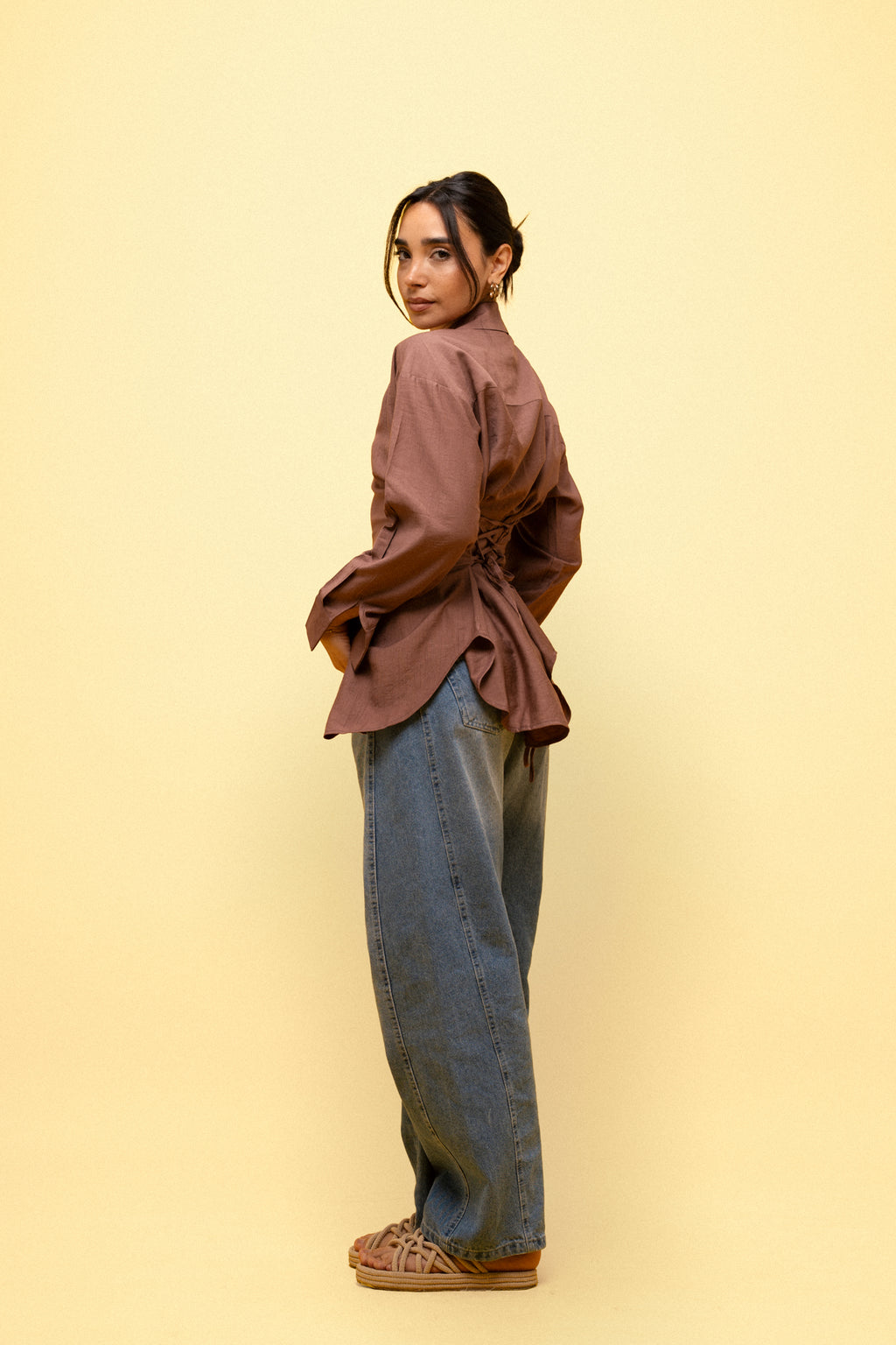 Snatched Shirt in Brown
