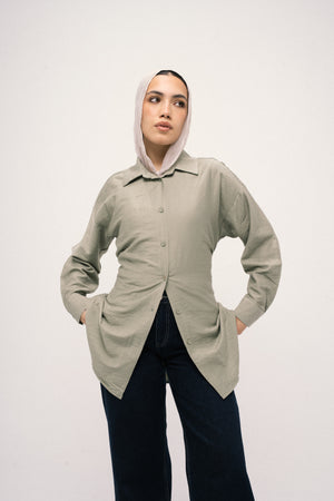 Snatched Shirt in Olive