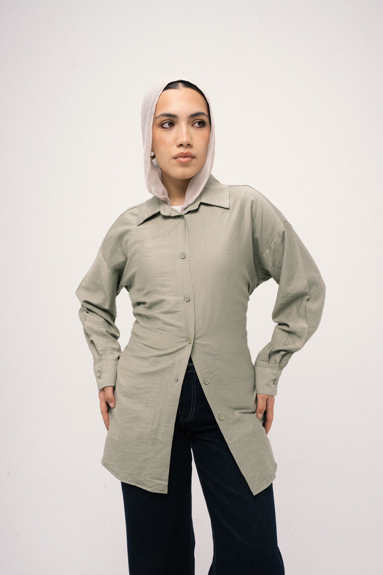 Snatched Shirt in Olive
