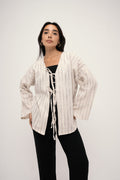Knot Top - Beige x Black
