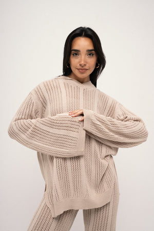 The Woven Set Beige