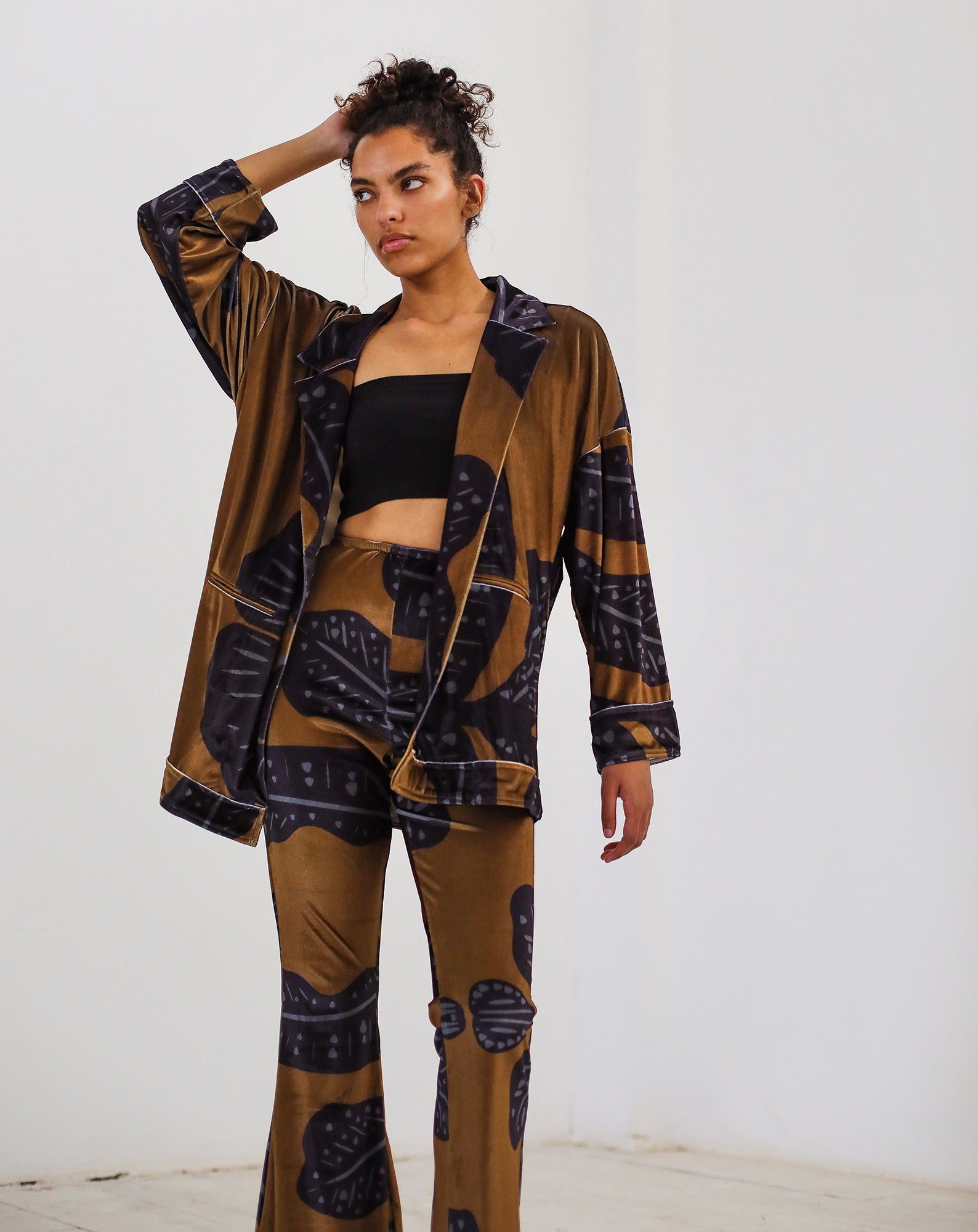 Velvet Set  - Brown